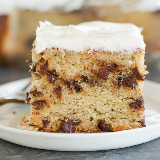 Banana-Chocolate Chip Snack Cake