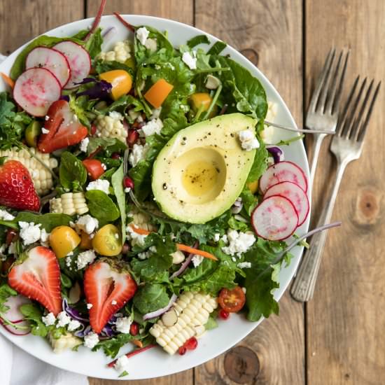 Baby Kale and Strawberry Salad