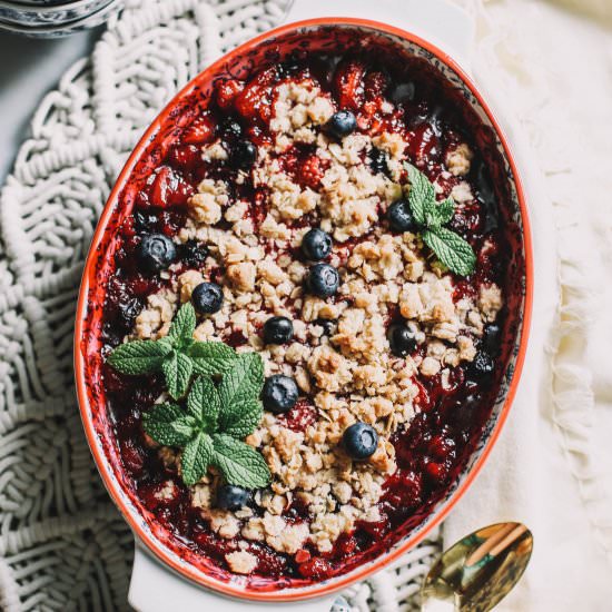 Mixed Berry Whiskey Crisp