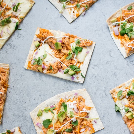 Skinny Buffalo Chicken Pizza