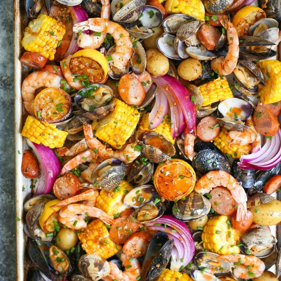 Sheet Pan Clam Bake