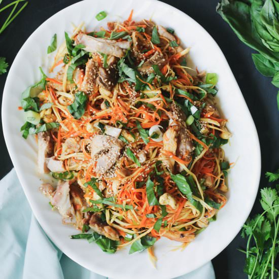 Paleo Asian Chicken “Noodle” Salad