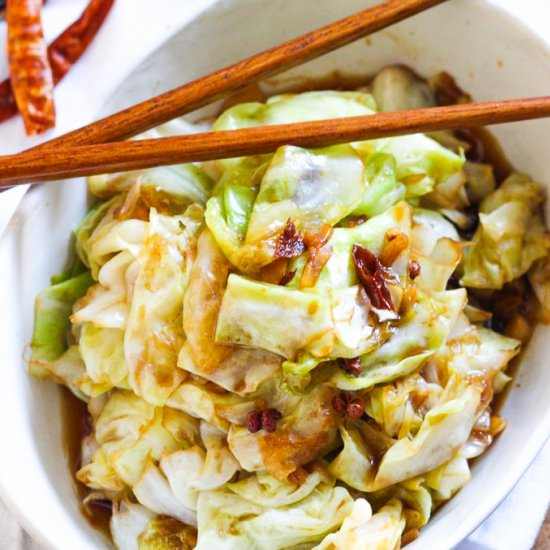 Spicy Szechuan Cabbage Stir Fry