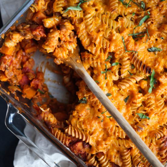 Cheesy Lentil Bolognese Bake