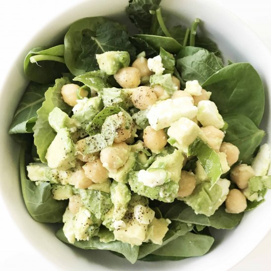 Avocado Chickpea Feta Salad