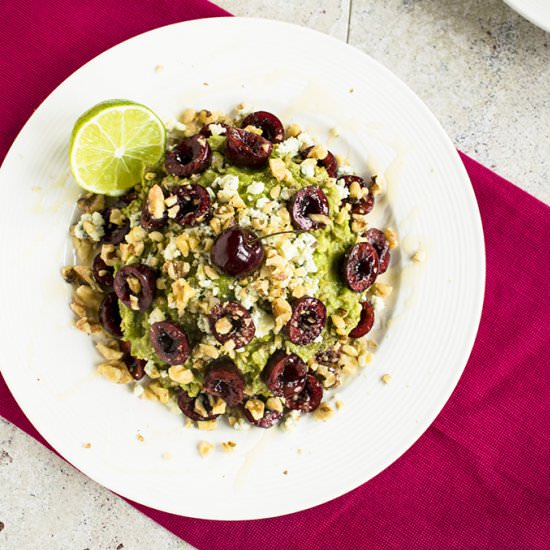 Guacamole w/ Cherries & Gorgonzola