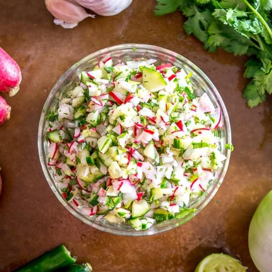 Cucumber Radish Salsa