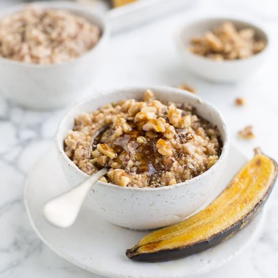 Steel Cut Oats with Maple and Cinnamon