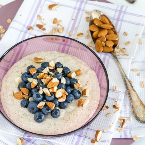 Vanilla Pudding Oats & Blueberries