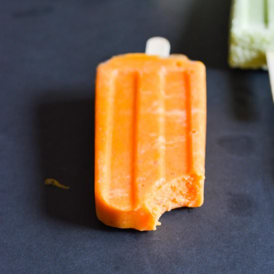 Mango Papaya Green Tea Pops