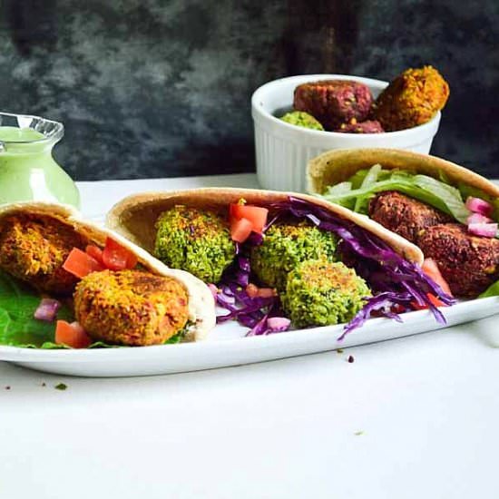 Vegan Rainbow Falafel Wrap