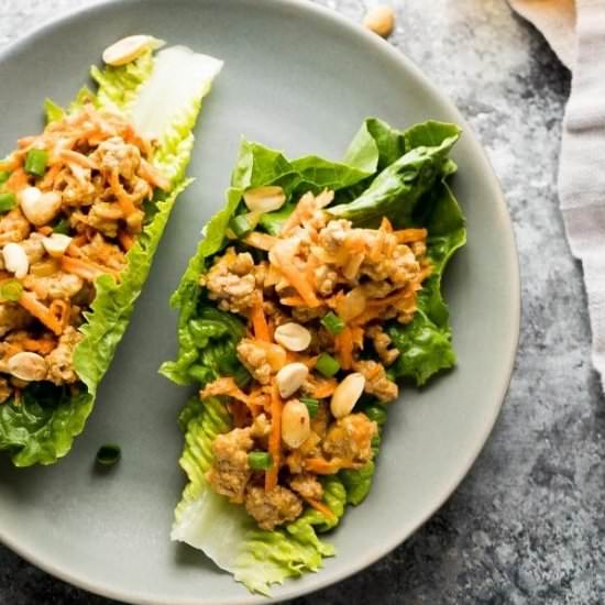 Thai Turkey Meal Prep Lettuce Wraps