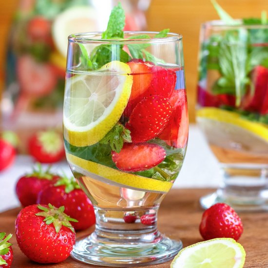 Strawberry Lemon Infused Water