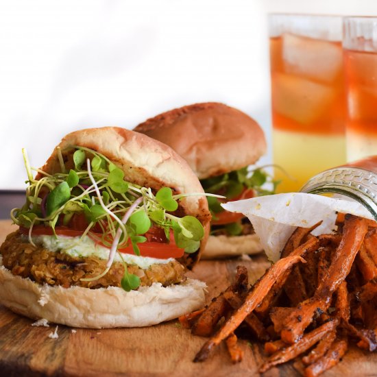 Spicy Chickpea Vegan Burgers