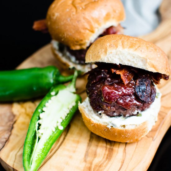 Smoky Jalapeño Cream Cheese Sliders