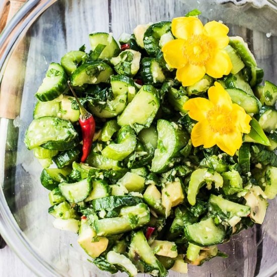 Avocado Cucumber Salad