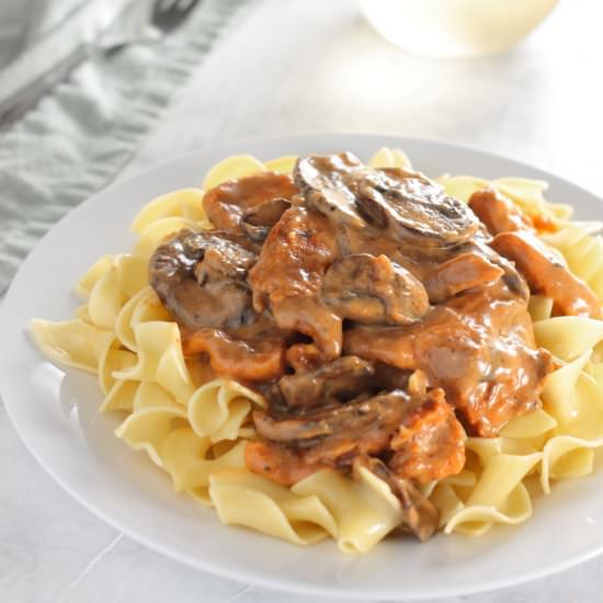 Creamy Chicken Stroganoff