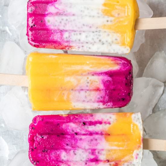 Tropical Coconut Chia Pops