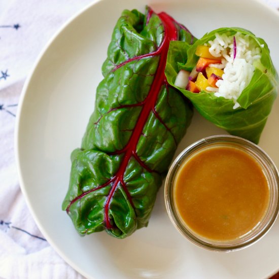 Swiss Chard Spring Rolls