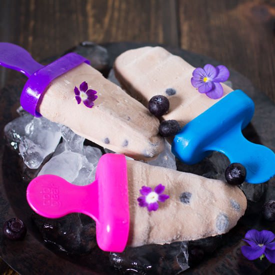 Nutella Blueberry Popsicles