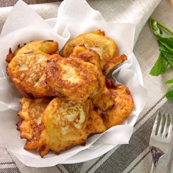 Greek Cheesy Potato Fritters