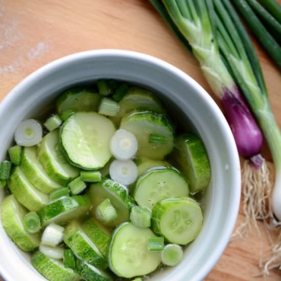 Quick, Pickled Cucumbers