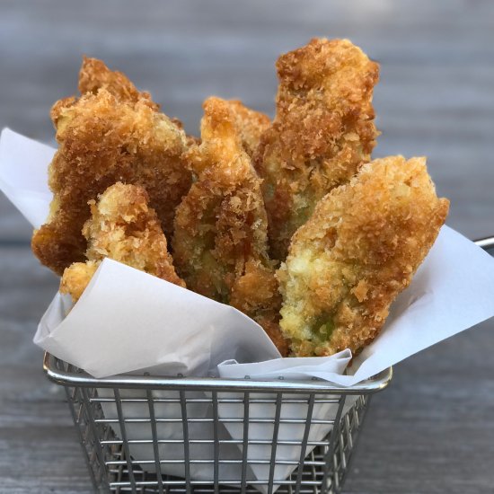 Panko-Crusted Squash Blossoms