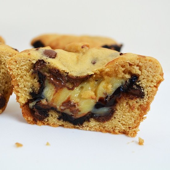 Caramel Hot Fudge Cookie Cups