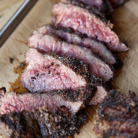 Grilled Pepper Crusted Ribeye