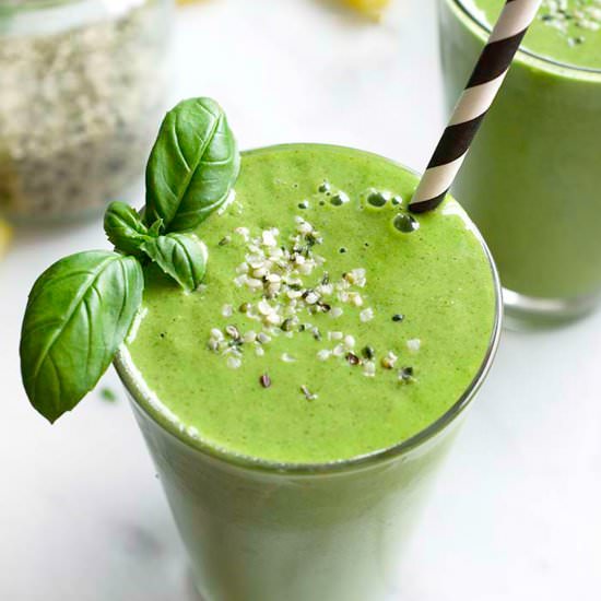 Summer Pineapple Basil Smoothie