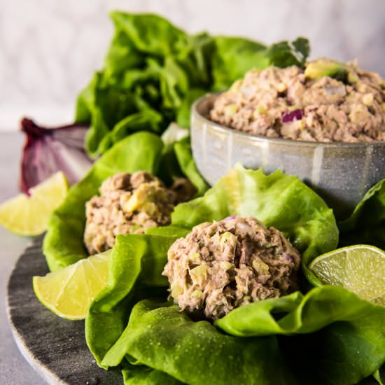 Tuna Salad Lettuce Wraps