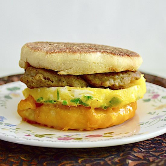 English Muffin Breakfast Sandwiches