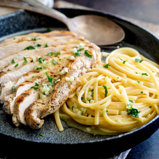 Garlic Butter Chicken Pasta