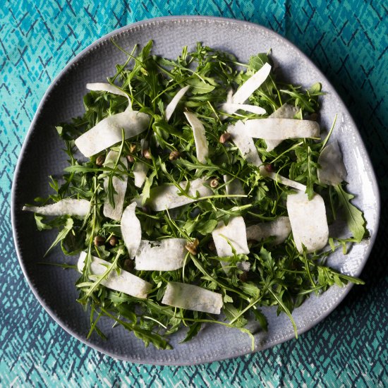 Celeriac Caper and Rocket Salad