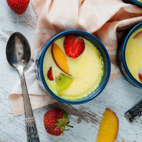 Saffron Fruit Custard