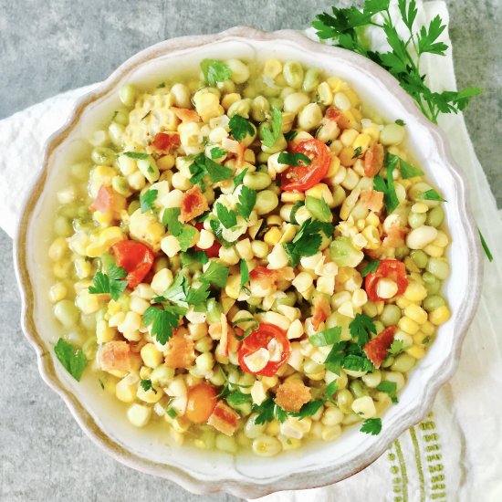 Southern White Acre Pea Succotash