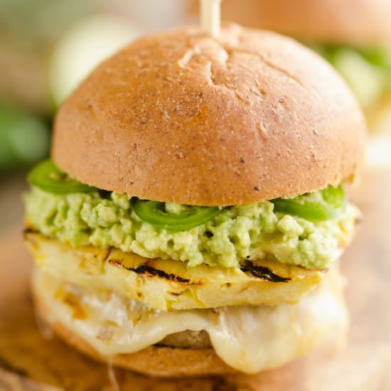 Pineapple/Guacamole Turkey Burger