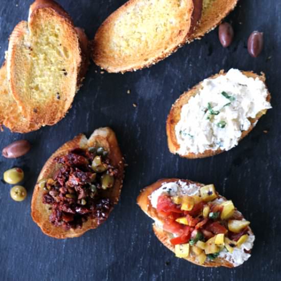 Summer Bruschetta Three Ways