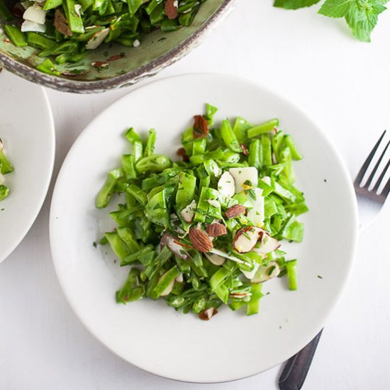 Minty Pea and Almond Salad