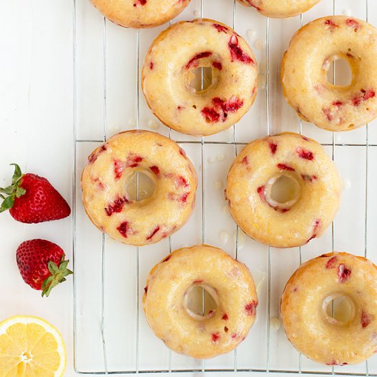 Strawberry Lemonade Donuts