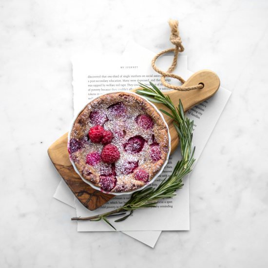 Oh So Pretty Raspberry Clafoutis