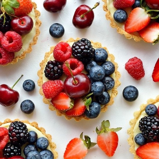 Coconut & Berry Fruit Tarts