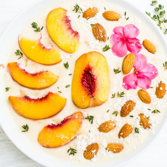 Peach + Honey + Thyme Smoothie Bowl