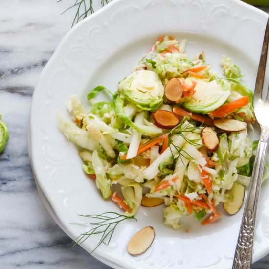 Brussel Fennel Apple Slaw