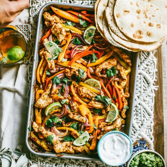 Chili Lime Sheet Pan Fajitas