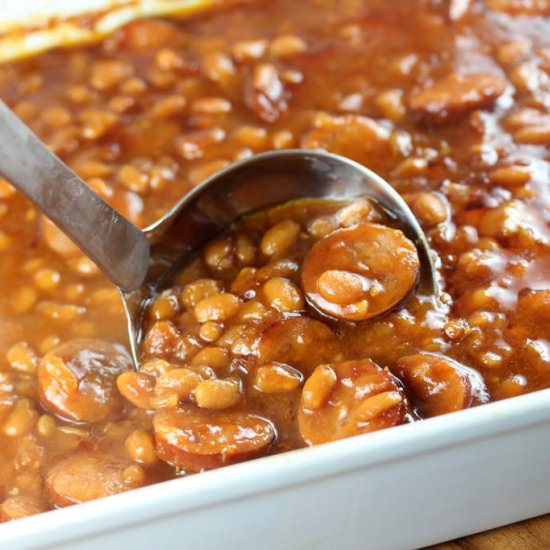 Smoked Sausage Baked Beans