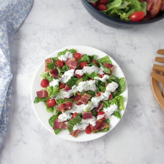 BLT Salad with Ranch Dressing