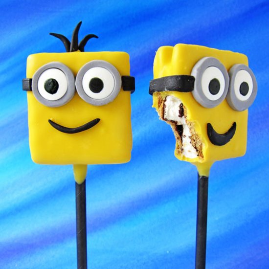 Minion S’mores Pops