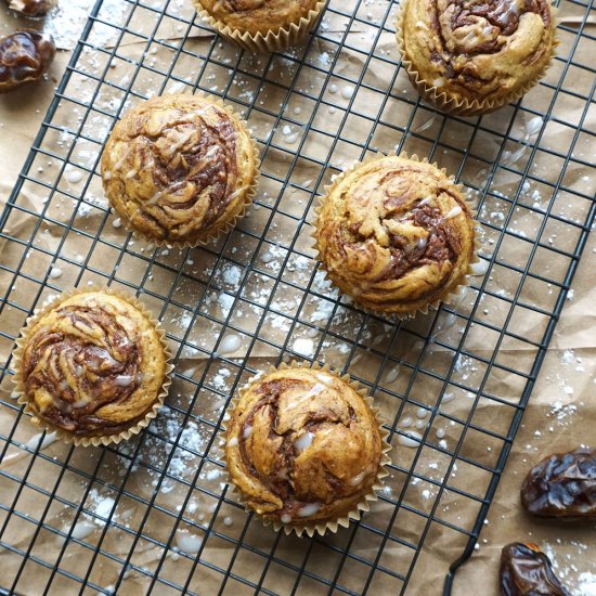 Almond Butter Cinnamon Swirl Muffin