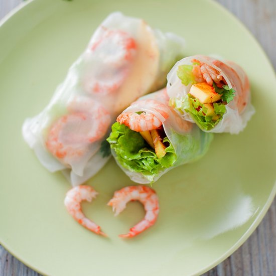 Mango Shrimp Spring Rolls